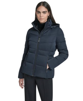 Calvin Klein - Women's Faux-Fur-Lined Hooded Puffer Coat