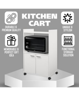 Ayla 2-Door Kitchen Microwave Cart