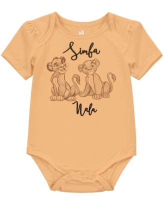 Baby Boys' Lion King Short Sleeve Bodysuits, 3-Pack Set