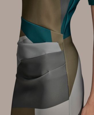 Petite Sheath Boatneck Midi Dress