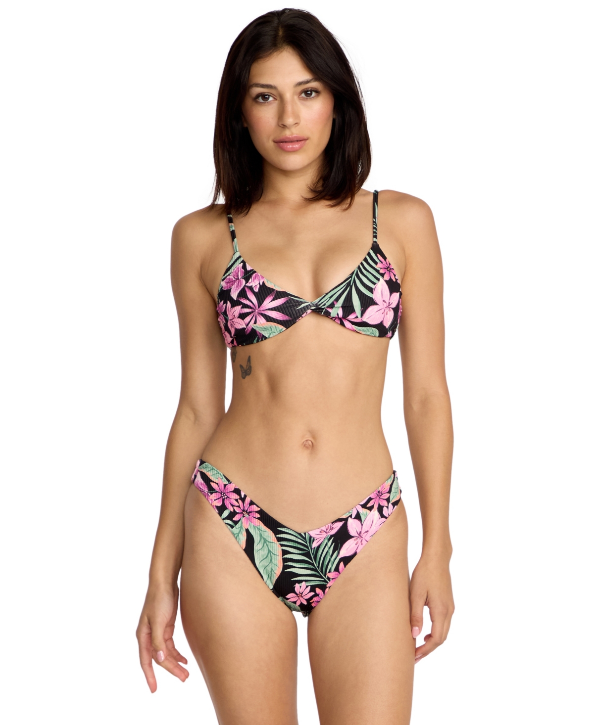 Volcom Women's Gritty Aloha Cheeky Bikini Bottoms