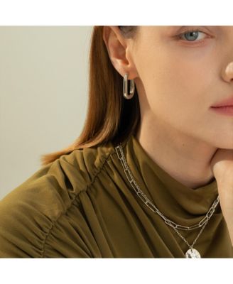 Angie Rectangular Hoop Earrings