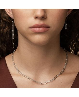 Sterling Silver Amelia Mismatching Chain Earrings