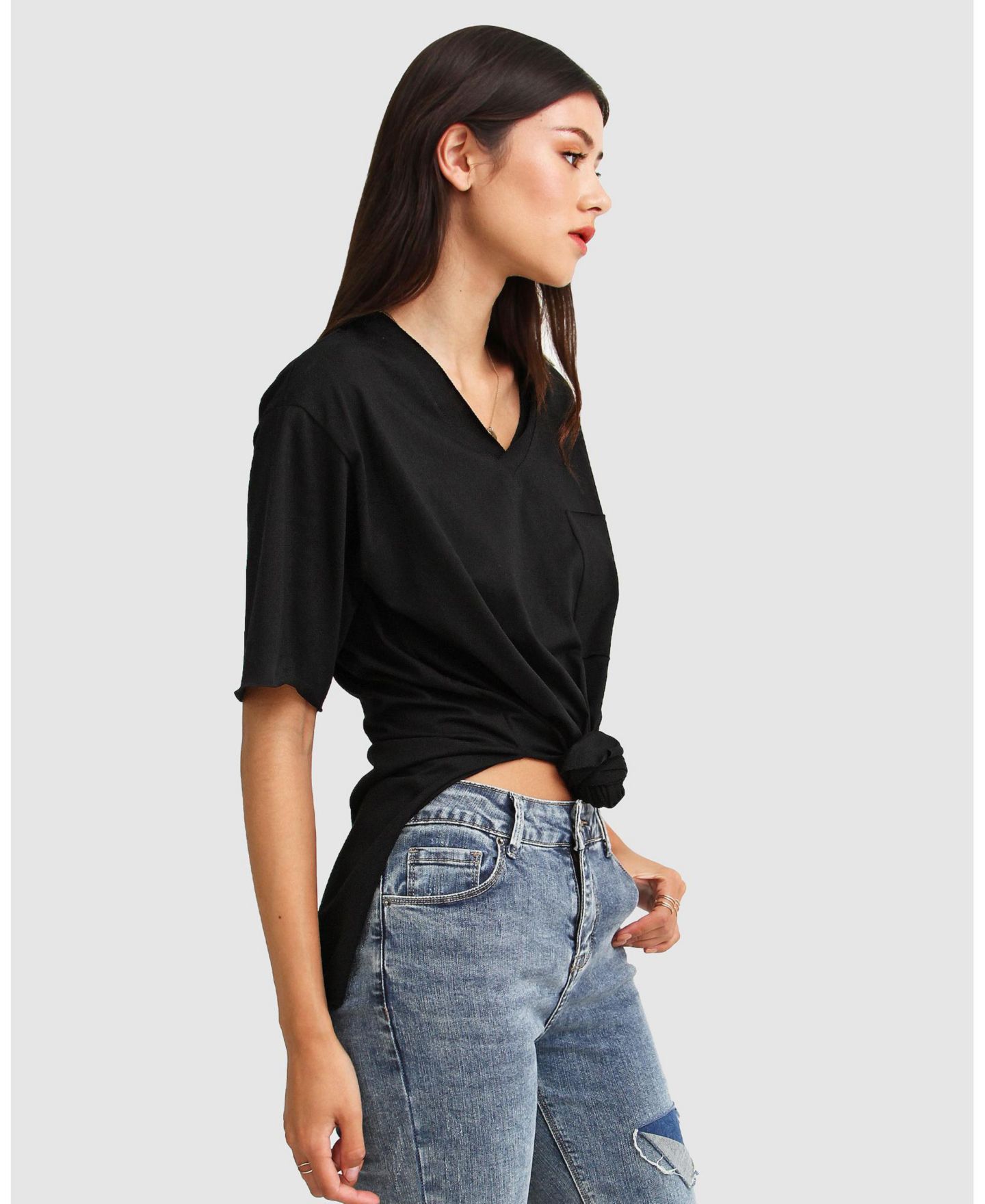Женская футболка Belle & Bloom Brave Soul Oversized, цвет: Чёрный — фото 5
