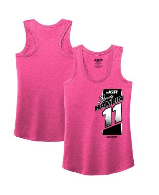 Joe Gibbs Racing Team Collection - Women's Pink Denny Hamlin Name Number Racerback Tank Top