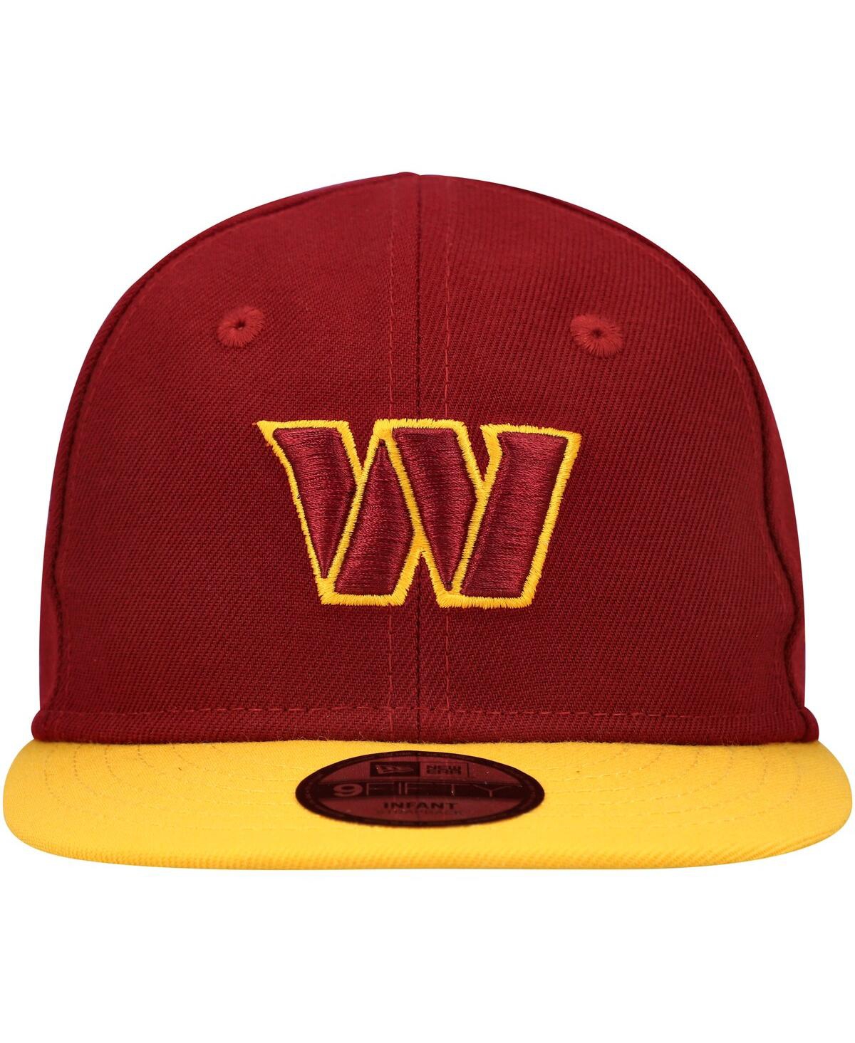 New Era Baby Boys And Girls Burgundy/gold Washington Commanders My 1st 9fifty Adjustable Hat In Brown