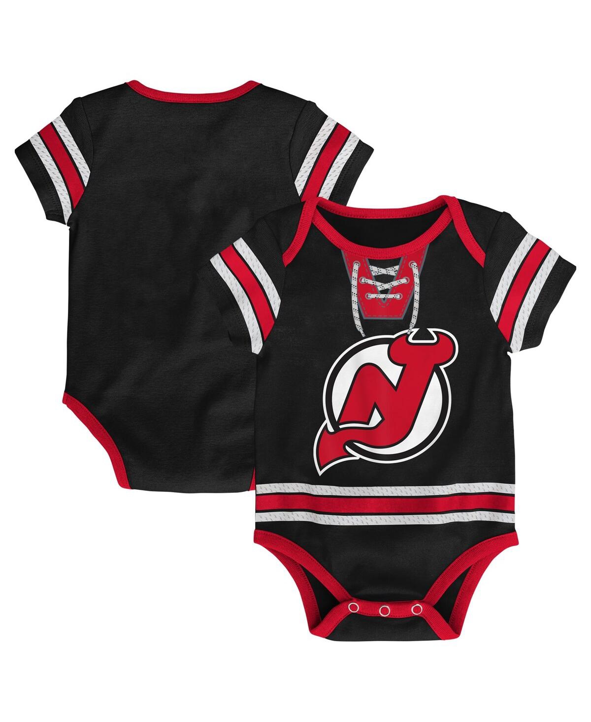 Outerstuff Baby Boys And Girls Black New Jersey Devils Hockey Jersey Bodysuit In Black