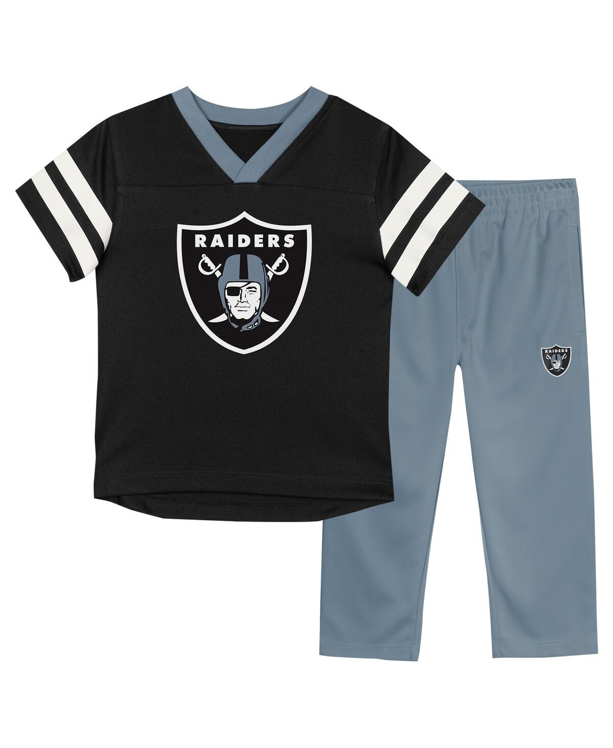 Outerstuff Toddler Las Vegas Raiders T-shirt And Pants Set In Gray