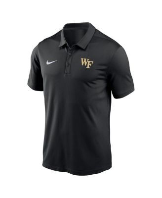 Men's Black Wake Forest Demon Deacons Victory Solid Performance Polo Shirt