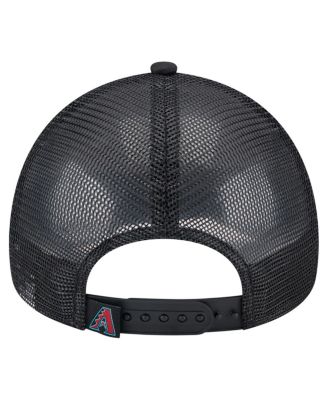 Toddler White/Black Arizona Diamondbacks Painted A-Frame 9FORTY Trucker Adjustable Hat