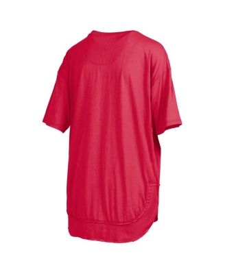 Women's Scarlet Nebraska Huskers Poncho T-Shirt