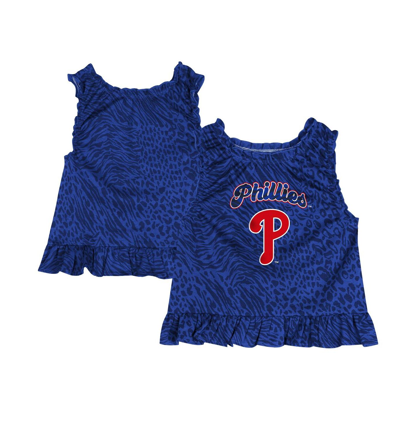Платье Outerstuff Royal Philadelphia Phillies Playground для девочек-малышей — фото 1