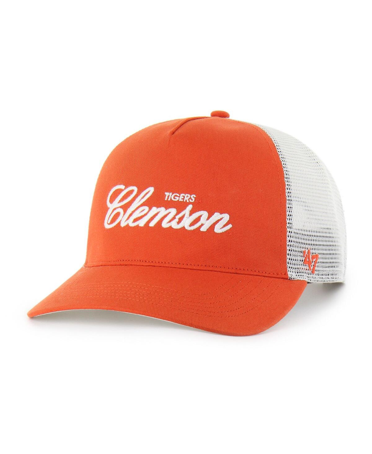 47 Brand Men's And Women's Orange Clemson Tigers Contemporary Basics Foundation Trucker Hitch Adjustable Hat In Orange