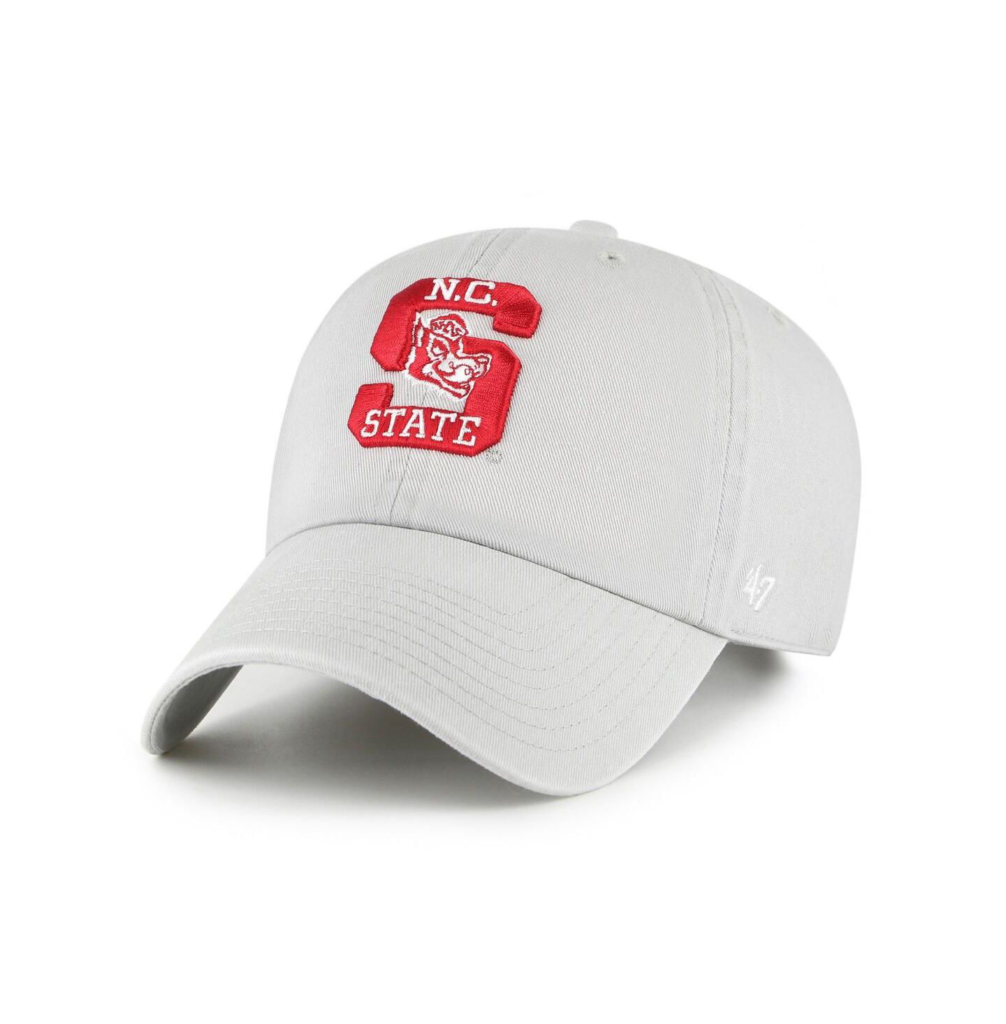 Мужская кепка '47 Brand Gray NC State Wolfpack Vault Clean Up Adjustable Hat — фото 1