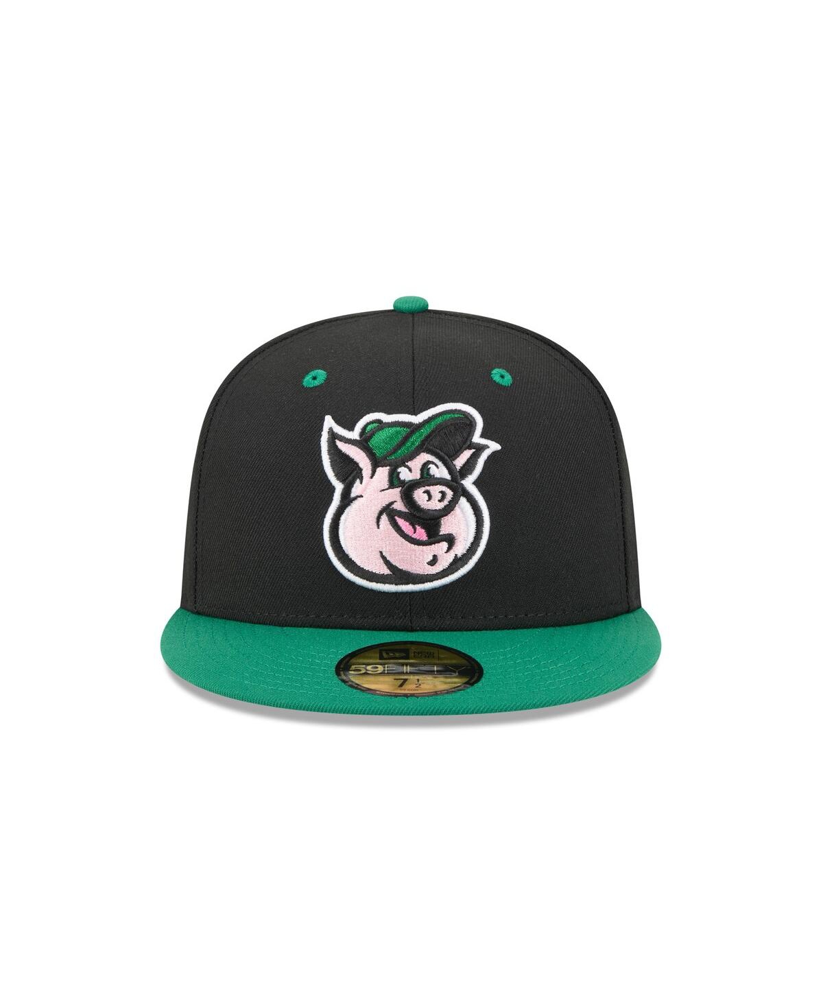 New Era Men's Black Kannapolis Cannon Ballers Theme Nights 59fifty Fitted Hat In Black