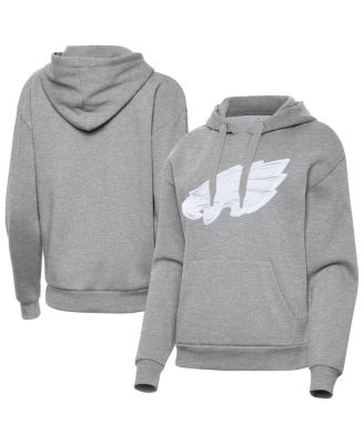 Antigua - Women's Heather Gray Philadelphia Eagles Victory Pullover Hoodie