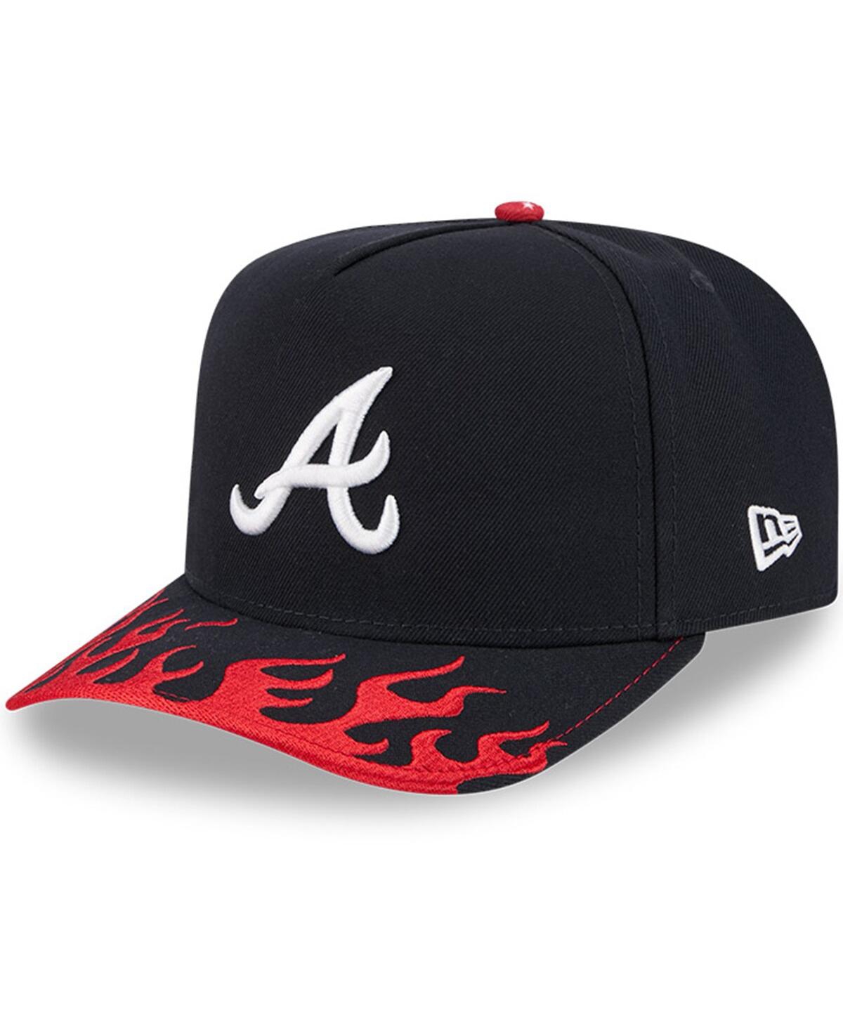 New Era Men's Navy Atlanta Braves 2025 Mlb Speedway Classic A-frame 59fifty Fitted Hat In Blue
