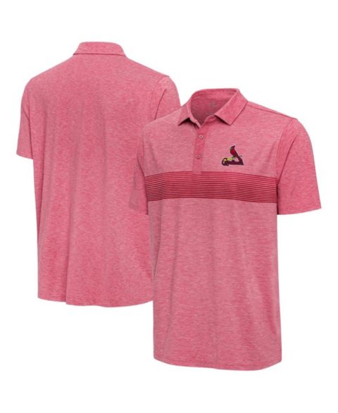 Мужское поло Antigua Heather Red St. Louis Cardinals Dashing Polo Shirt