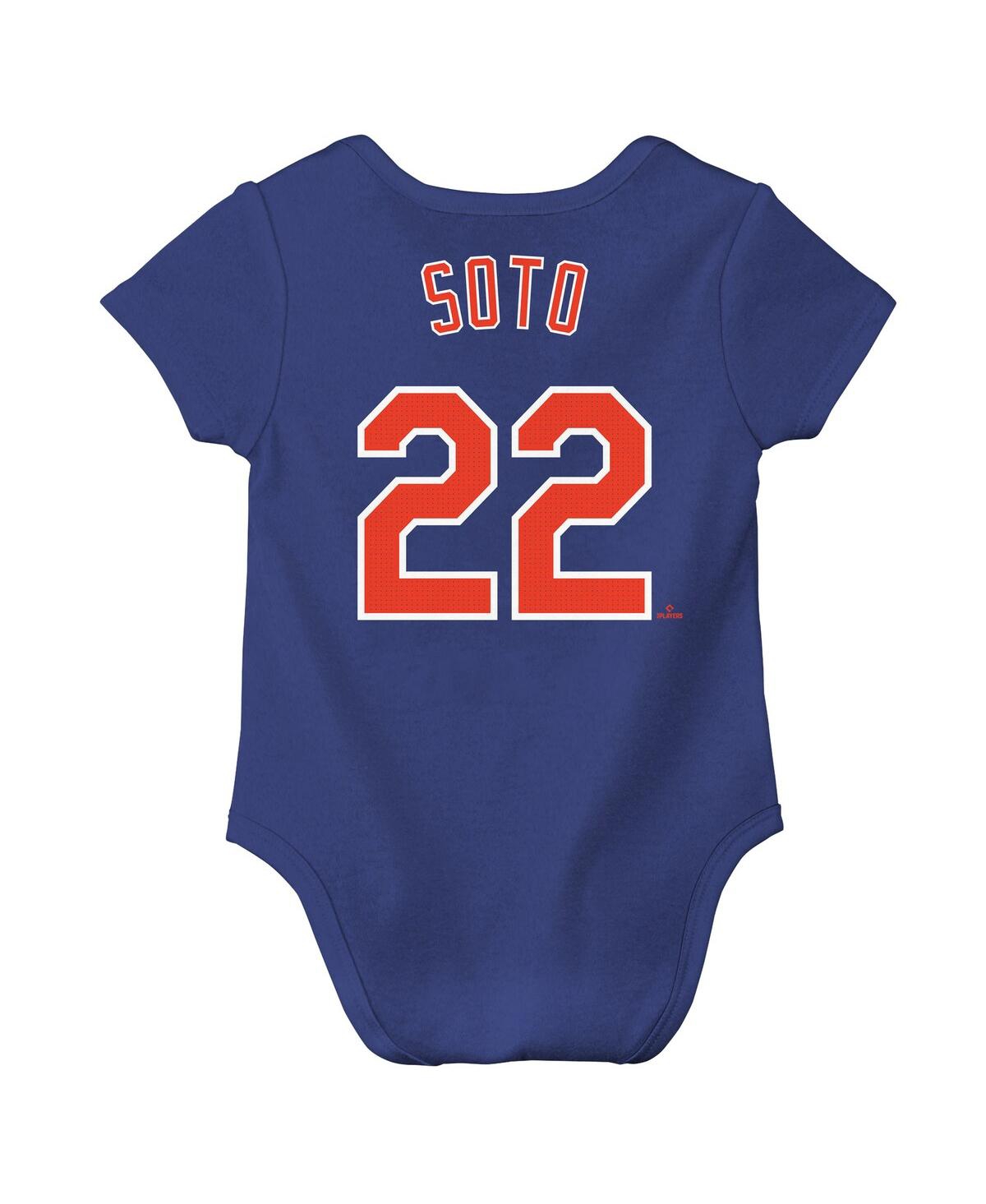 Nike Newborn Juan Soto Royal New York Mets Name Number Fuse Bodysuit In Blue