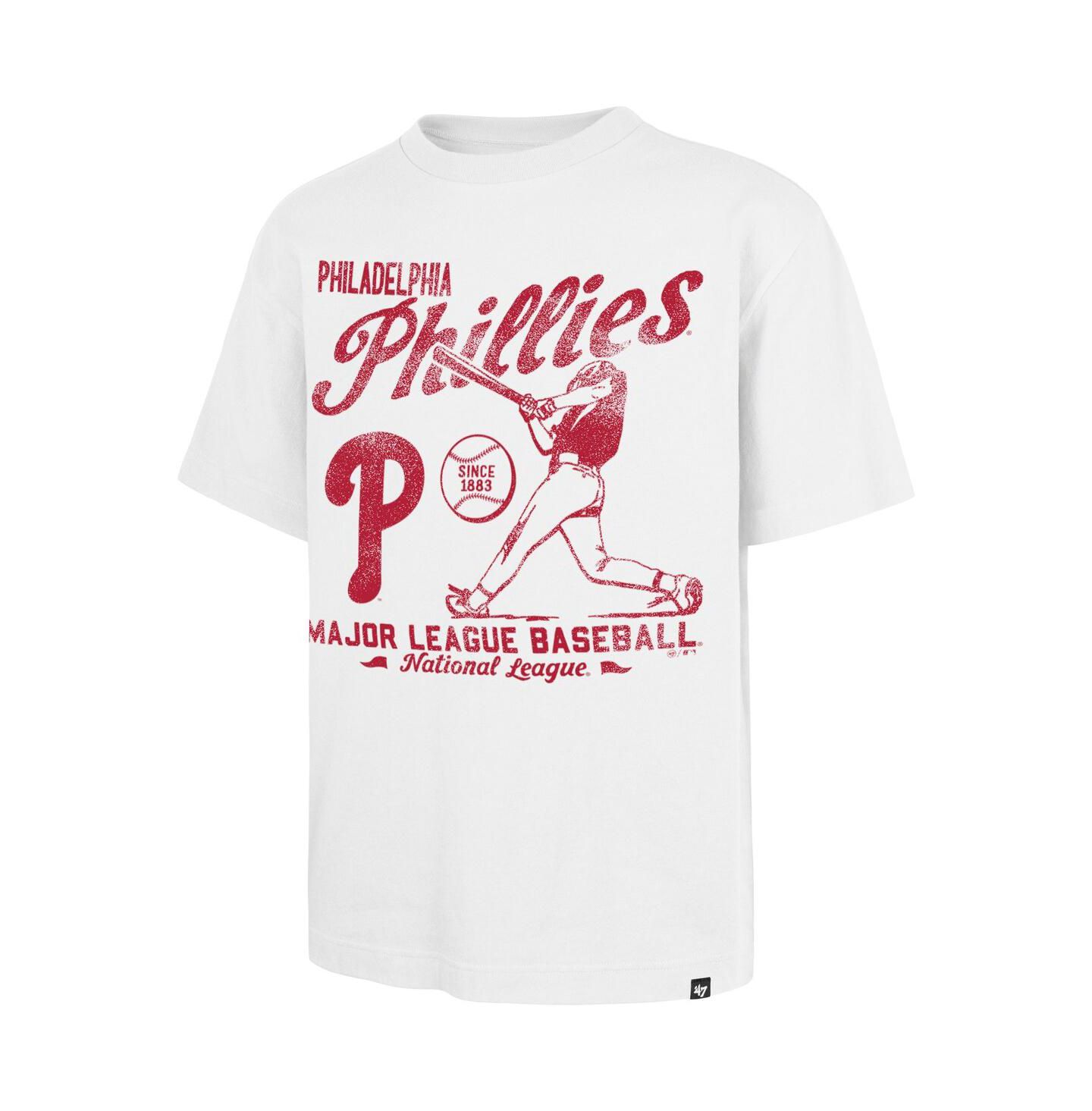 Мужская футболка '47 Brand White Philadelphia Phillies Regional Batter Foundation — фото 2