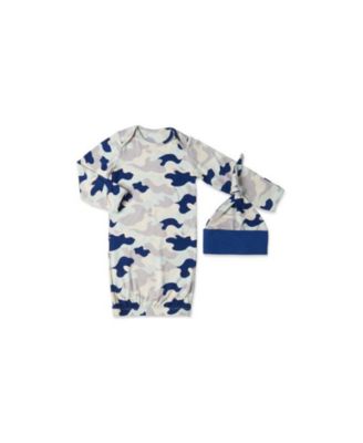 Baby Boys Grey by Everly Grey Long Sleeve Gown & Hat Set