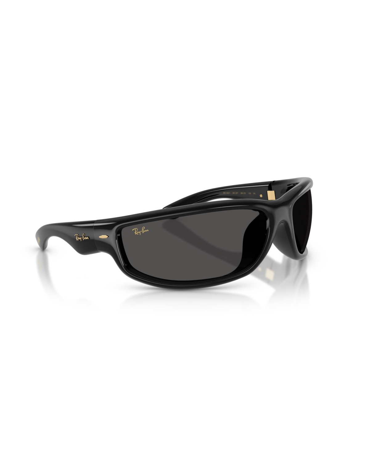 Ray Ban Unisex Ultra Wrap 003 Next Generation Collection Sunglasses, Rb4941 In Black