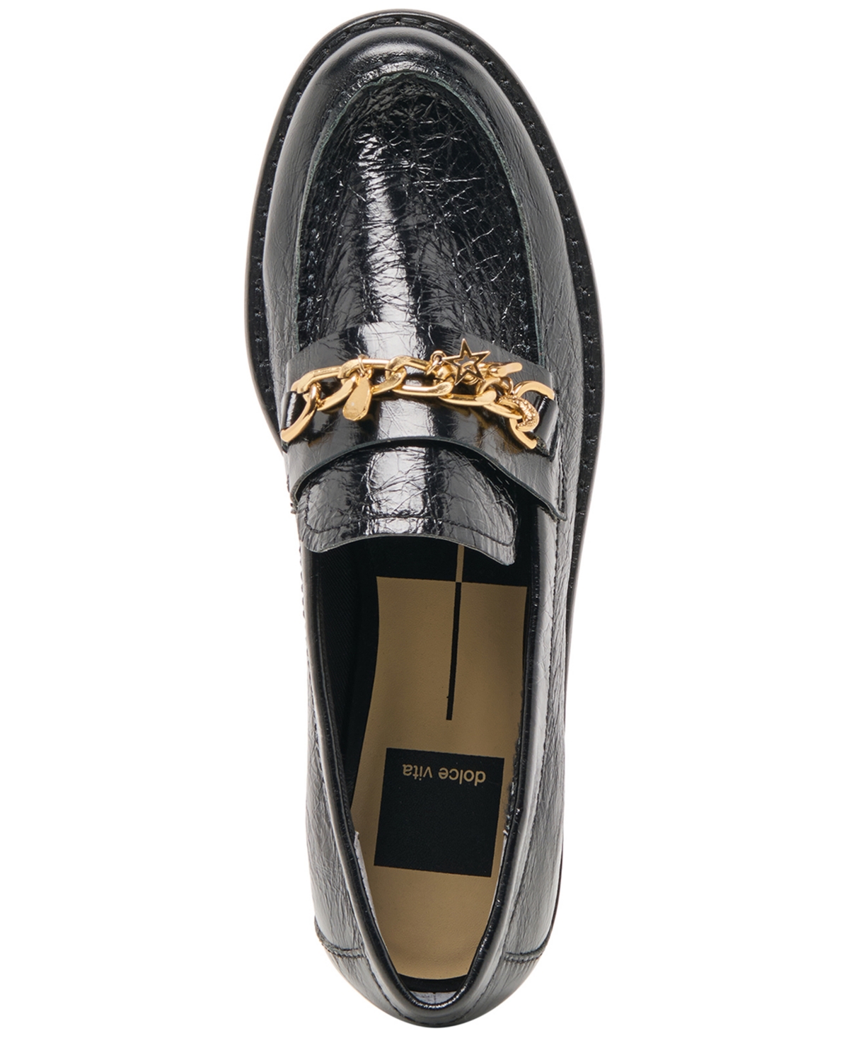 Dolce Vita Waylen Loafers Midnight Crinkle Patent In Black