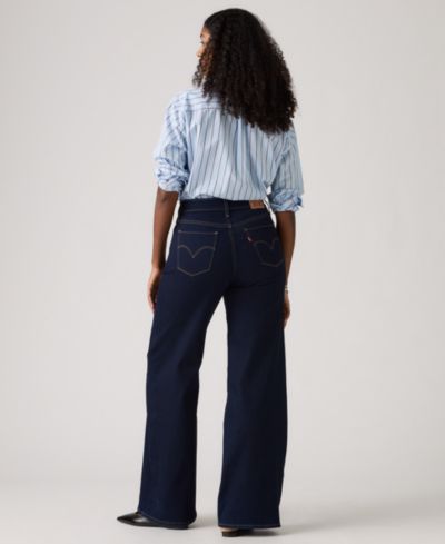 Levi's Women's 318 Shaping Stellar-Stretch Wide-Leg Jeans in short length