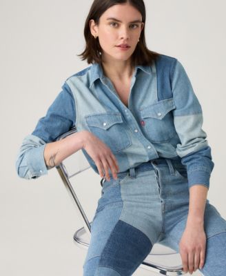 Premium Women's Patchwork Iconic Western Button-Up Shirt