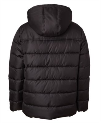 Big Boys' Ripstop Mini Puffer Jacket with Beanie