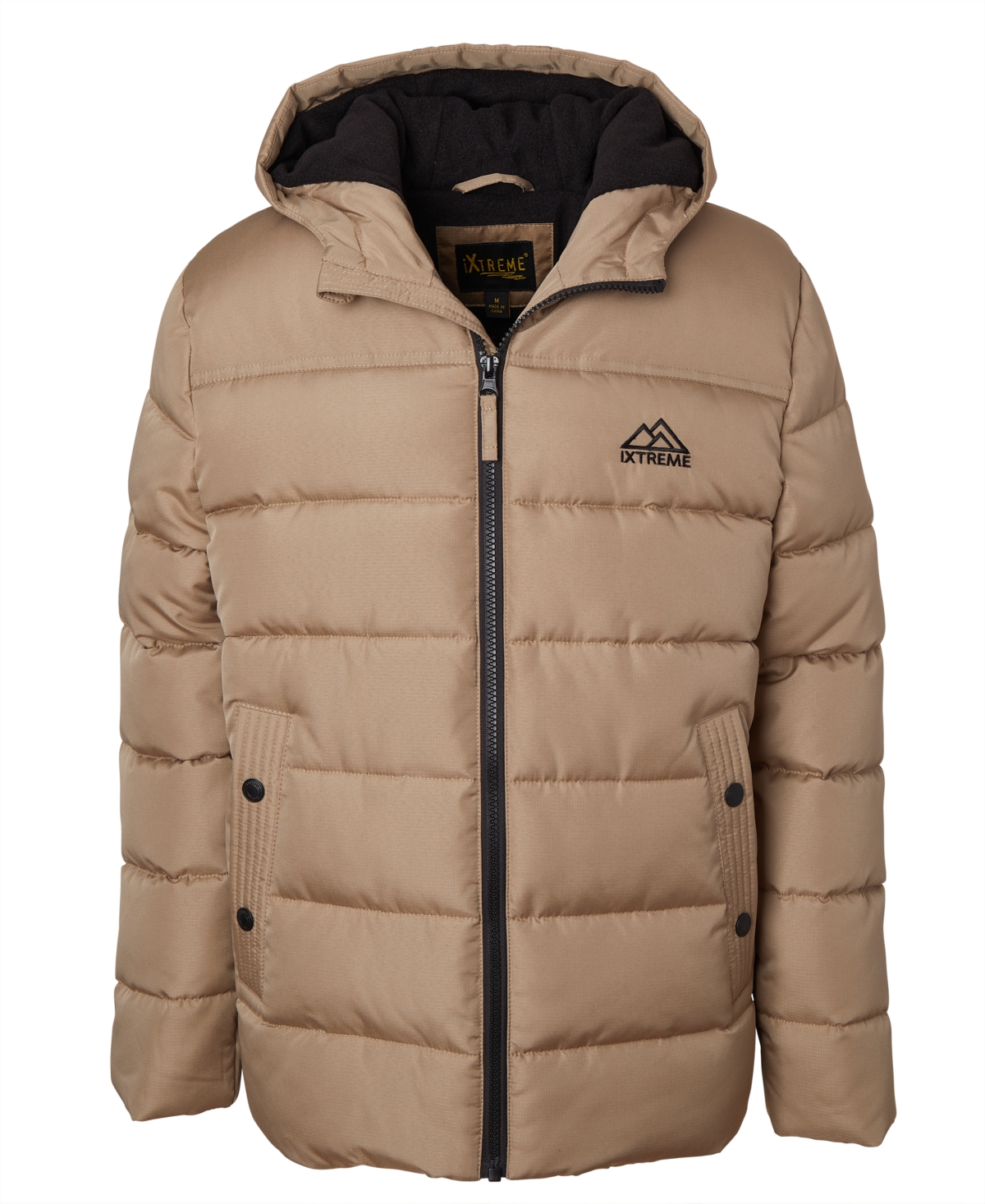 Ixtreme Toddler And Little Boys Mini Puffer Jacket With Beanie In Brown