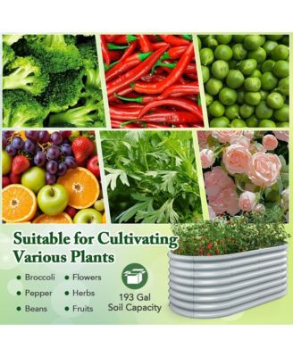 Raised Garden Bed Kit Planter Raised Garden Boxes Outdoor 65'' x 32'' x 24''