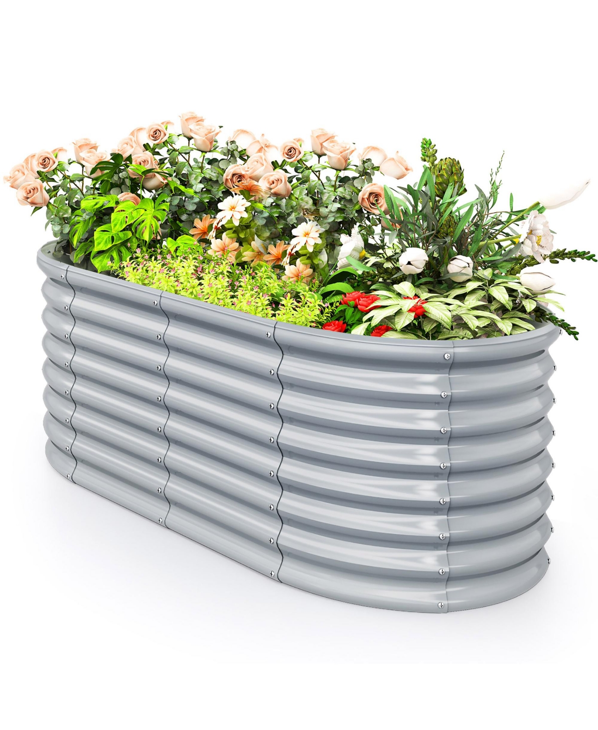Gymax Raised Garden Bed Kit Planter Raised Garden Boxes Outdoor 65'' x 32'' x 24''