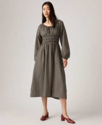 Premium Women's Fleur Tess Smocked Boho Dress