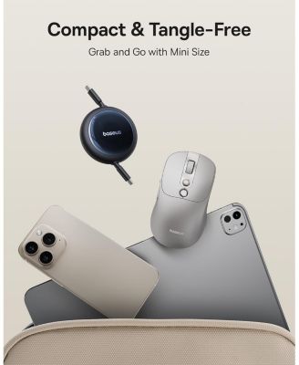 Retractable USB C Cable, 100W 4.9ft USBC to USBC Fast Charging Cable, 6-Stage Length Preset Retractable Type C Charger Cord