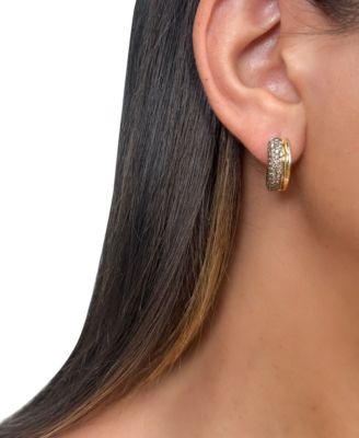 Chocolate Diamond Medium Hoop Earrings (1-1/6 ct. t.w.) in 14k Gold, 0.63"