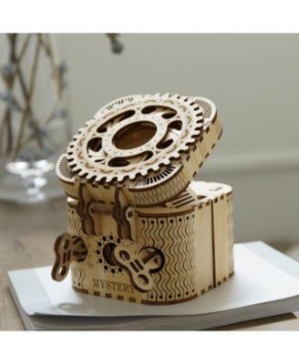 Puzzle Box 3D Wooden Puzzle Model Kits, Beige, 4.9"4"3.4