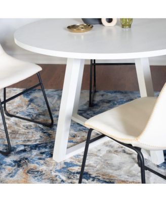 Varna Trestle Dining Table with 2 Chairs Round Dining Set