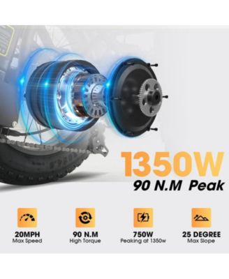 Electric Tricycle for Adults, 750W(Peak 1350W) Motor, 48V13Ah Battery, 20"x4" Folding Fat Tire 3-Wheel Electric Trike, 20MPH, Hydraulic Brakes