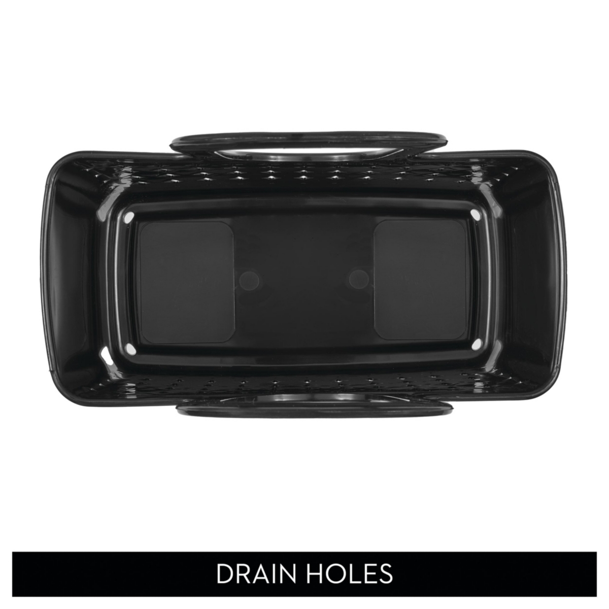 iDesign Portable Shower Tote for Dorm or Bathroom, Set of 3, Black, Made in Usa