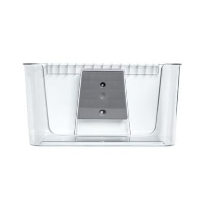 Large Wall-Mounted Open-Front Bin and Bracket - Clear - Made in USA