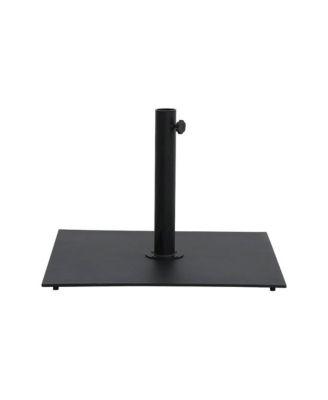 Fiji Beige Fabric / Matte Black Aluminum Patio Umbrella with Base Sets