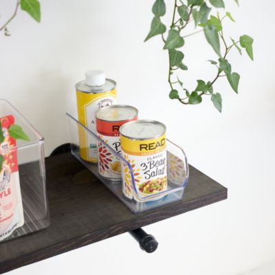 Narrow Pantry Bin for Kitchen Storage - Set of 4 - Clear