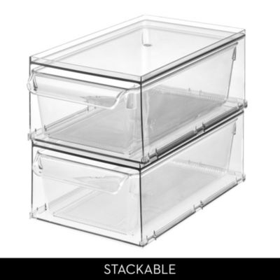 Stackable Kitchen Storage Drawer - Set of 4 - Clear