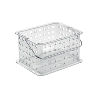 Small Stackable Shower Basket, Set of 3, Clear, Made in USA