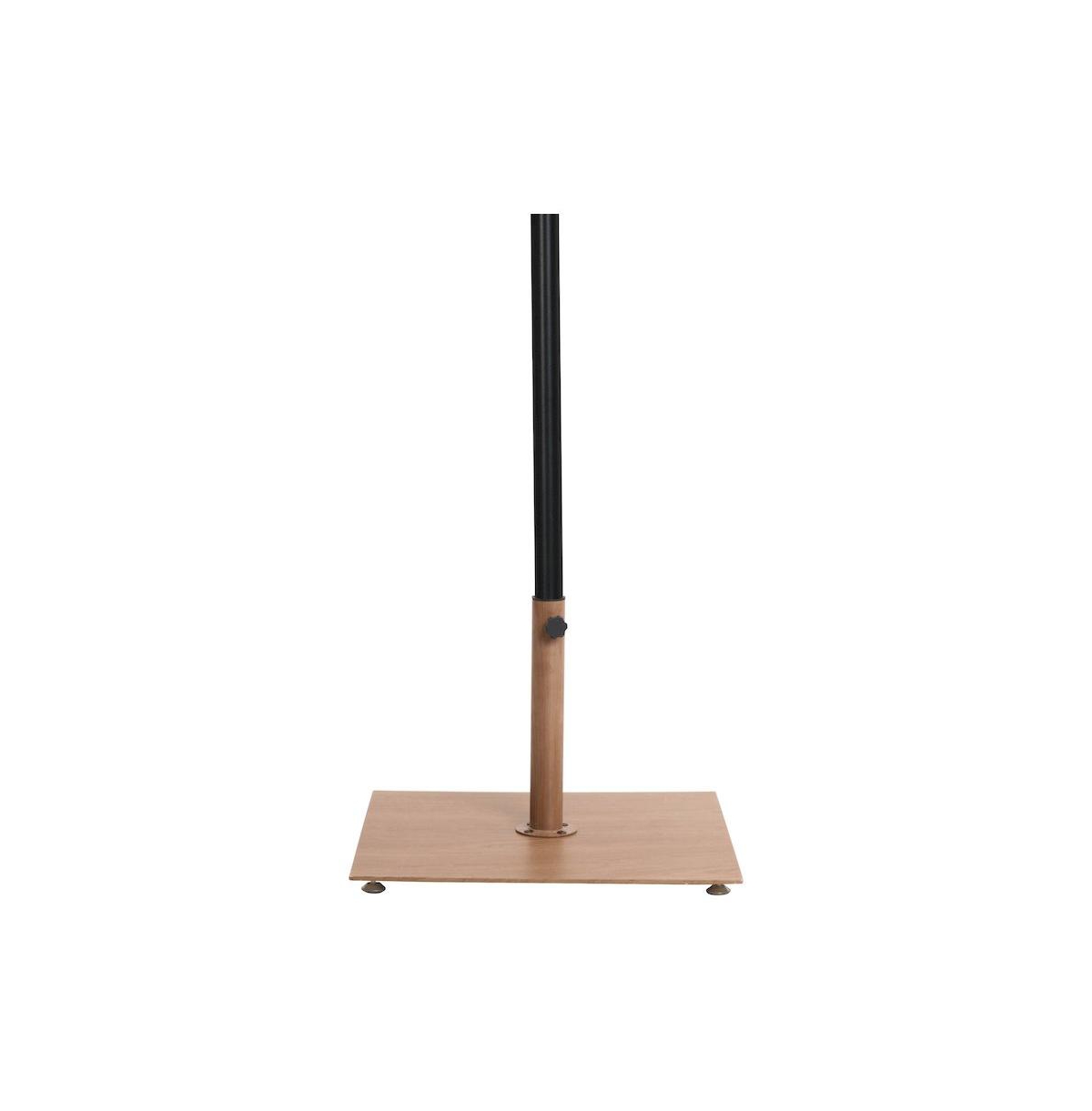 Meridian Furniture Fiji White Fabric / Teak Aluminum Patio Umbrella with Base Sets