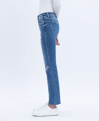 Women's High Rise Slim Straight Jeans