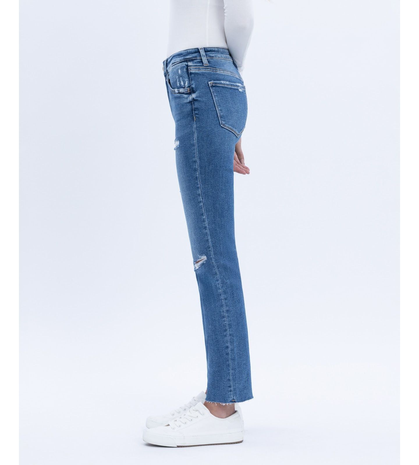 Женские джинсы Vervet High Rise Slim Straight, цвет: Синий — фото 2
