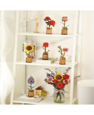 3D Puzzles DIY Model Building Kits Artifical Flower Toys for Thanksgiving Mother's Day Valentine's Day Gifts, Multicolored, 9.65"6.5"0.47"