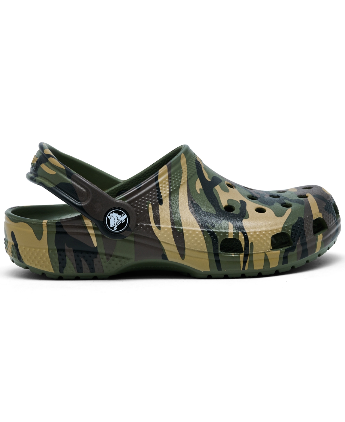 Crocs Little Kids Classic Camo Print Clogs From Finish Line In Green